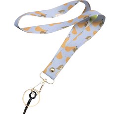 라니마켓 플라워패턴 핸드폰 목걸이줄 다용도 스트랩, 퍼플, 1개