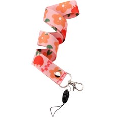 라니마켓 부드러운 촉감 비비드 칼라 핸드폰 목걸이줄 다용도 스트랩, 플라워, 1개