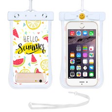 메이크마인 스마일 휴대폰 방수팩 과일, 화이트, 1개