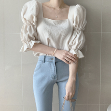 Dubom 女士方領泡泡袖上衣