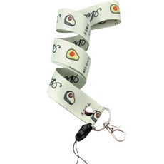 라니마켓 부드러운 촉감 비비드 칼라 핸드폰 목걸이줄 다용도 스트랩, 그린아보카도, 1개