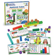 Learning Resources Mathlink恐龍積木卡牌遊戲組 LER9330, 1套