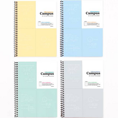 misoro 3000 校園數學練習本 2304 4件組, 1套, 黃色, 藍色, 薄荷綠, 灰色