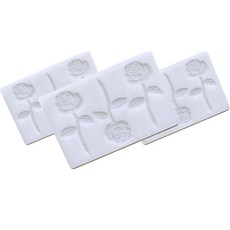 DA 玫瑰圖章 3孔矽膠模具 3入, 單一顏色