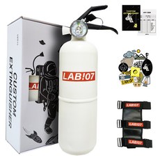 랩07 분말형 차량 가정용 소화기 흰색, 0.7kg, 1개