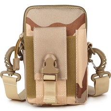 男士登山運動手機包斜背包, 12 米棕色