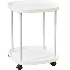 유넬 파스텔 2단 사이드 테이블, 화이트