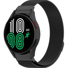 아이엠판다 갤럭시워치 날개형 메쉬 메탈 스트랩 20mm, 블랙