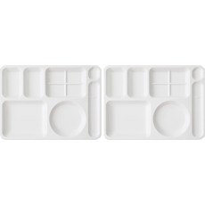 LOHJA 6小格美耐皿餐盤 2入, 乳霜