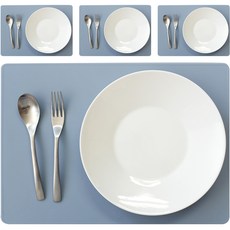 로흐야 국산 로야 스퀘어 실리콘 식탁매트 4p 중, 런던블루, 380 x 270 mm, 4개