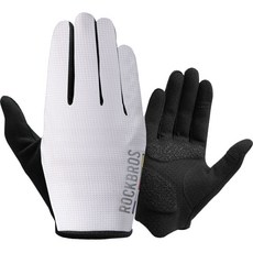 Rockbros Road to Sky 網狀自行車拉力手套雙手套裝 TLS001-1, 白色, 1個