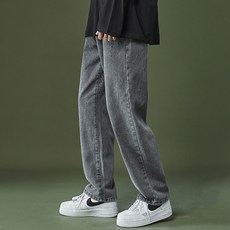 PEONIST 水洗直筒寬版牛仔褲