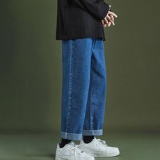 PEONIST 水洗直筒寬版牛仔褲