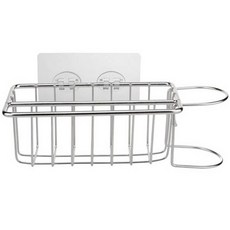 At Home海綿菜瓜布掛勾置物架, 銀, 1個