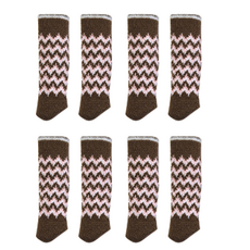 針織椅腳套, 8個, 棕色格子