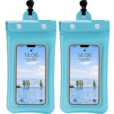 TNP 按扣式彩色掛繩防水袋, 薄荷綠, 2個