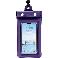 TNP 按扣式彩色掛繩防水袋, 紫色, 1個