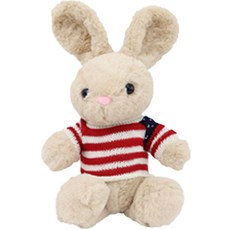 아이아라 시리즈 애착인형, 42cm, 11 줄무늬빨강 니트토끼, 1개