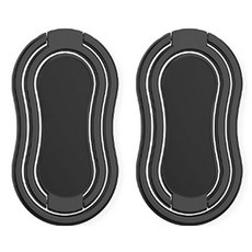 데일리리빙 핸드폰 만능 스마트링 거치대, 블랙, 2개