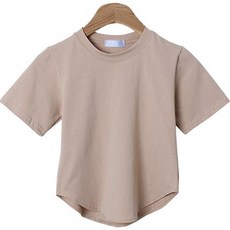 시크블랙 여성용 위볼린 데일리 무지 크롭 티셔츠 cpt12011k32