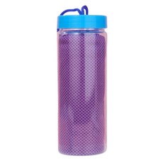 Doodle Cat 運動涼感毛巾, 1個, 紫色