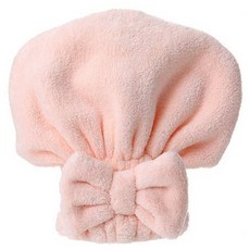 毛巾乾燥帽 粉紅絲帶, 粉色, 1個