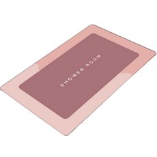 Markhas 硅藻土方形浴室墊, 粉紅色, 1個