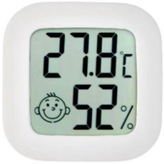 Mark-haus 迷你微笑溫濕度計 白色, 1個