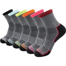 Feed戶外露營登山釣魚襪子 6雙, 黑色