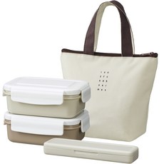 KOMAX 午餐夥伴日常便當組, 1套, 棕色, 象牙白
