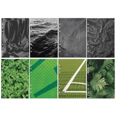 wannathis A5 紋理混合6孔手帳活頁補充內頁 03 綠色 + 04 黑色套組, 1套