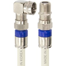 Soltop 國產高級型 RF天線 白色彎折延長電視同軸手工線纜 10M, SOLTOP-1136