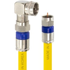 솔탑 국산 고급형 RF 안테나 옐로우 꺾임 TV 동축 수제작 케이블 30M, SOLTOP-1175, 1개