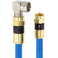 SOLTOP 韓國製造 黃金高級型 藍色彎角 RF天線 TV同軸手工線材 50M, SOLTOP-1257
