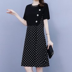 아뗄릭 키밍스 단추 땡땡이 포인트 플리츠 미니 원피스 01810 빅사이즈 포함