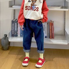 B&VENUE 兒童微笑牛仔褲