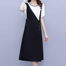 아뗄릭 핑핑 캐주얼 데이트룩 멜빵ST 원피스 01811 빅사이즈 포함