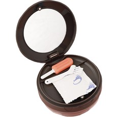 Make Mine 附假牙收納盒雙層支架盒, 棕色, 1個