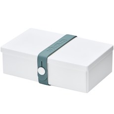 Uhmm音樂盒 丹麥便當盒 No 1 8, 白色(盒裝), 汽油色(錶帶), 1個