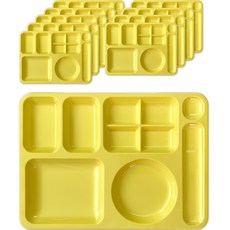 Rohya團餐服務通用密胺六爪餐盤714 2p, 淡黃色