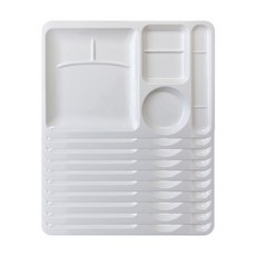 LOHJA 方形餐盤 10入, 乳霜