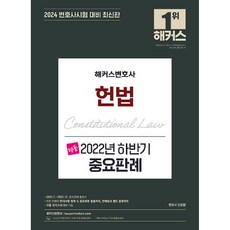 2024 헌법 2022년 하반기 중요판례, 해커스변호사