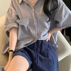 여신 여성용 린넨 밴딩 숏 통기성 반바지