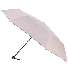 VOGUE 圓點下擺刺繡遮光塗層3折輕巧晴雨兩用傘 MUVGU60005+傘套組