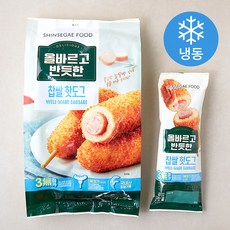 올바르고 반듯한 찹쌀 핫도그 (냉동), 80g, 5개입, 1개