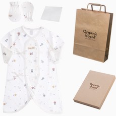 Organic Boom 嬰幼兒兔年夏季紗布衣 + 防抓手套 + 手帕 + 購物袋 + 禮盒套組