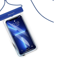 Rajenda 手機長度可調節防水袋, 藍色, 1個