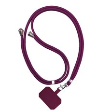 今天也能開心配戴的手機掛繩, 酒紅色, 1個