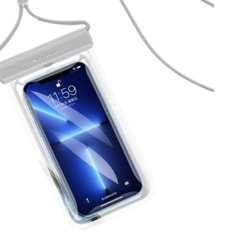 Rajenda 手機長度可調節防水袋, 灰色, 1個