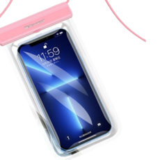 Rajenda 手機長度可調節防水袋, 粉紅色, 1個